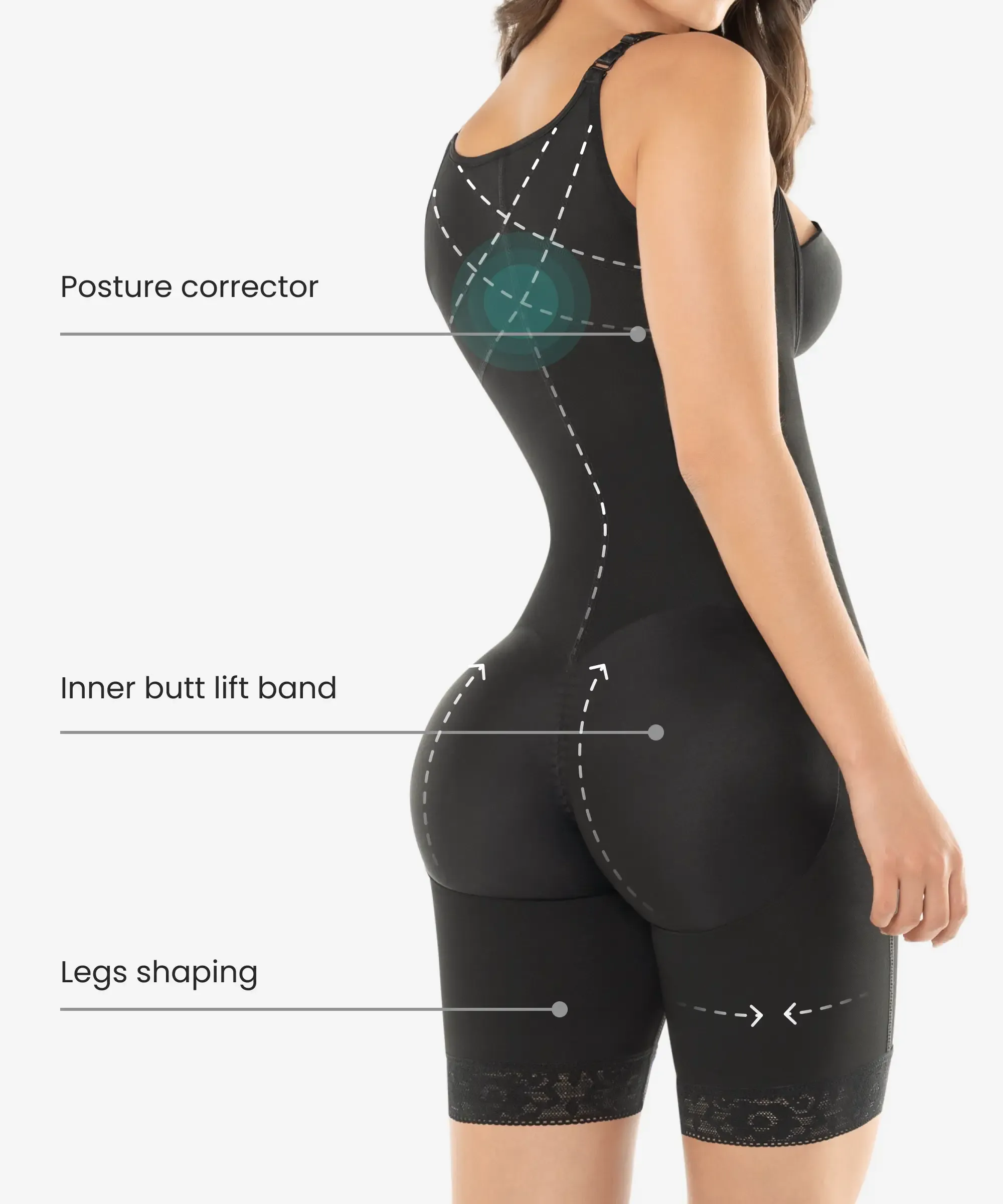 Firm control bodysuit with butt-lift - Style 471