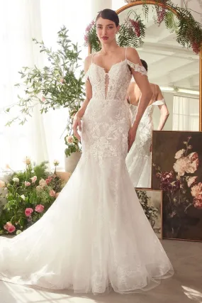 FITTED LACE MERMAID WEDDING DRESS CDWL051