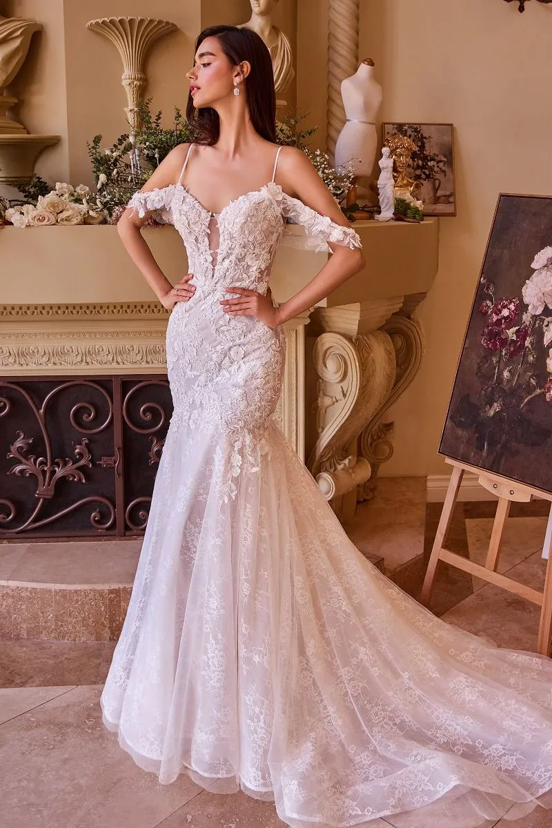 FITTED LACE MERMAID WEDDING DRESS CDWL051