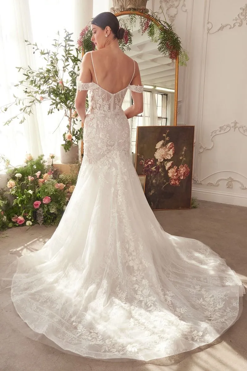 FITTED LACE MERMAID WEDDING DRESS CDWL051