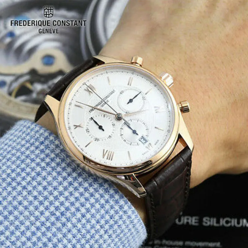 Frederique Constant Men’s Fc Classic Quartz Chrono White Watch  FC-292MV5B4