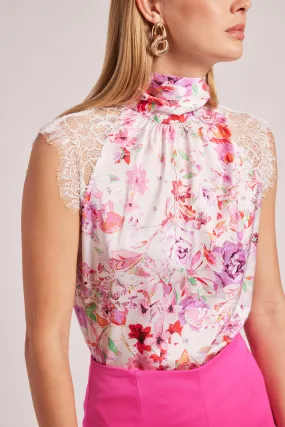 GEN Jeffa Floral Halter Blouse