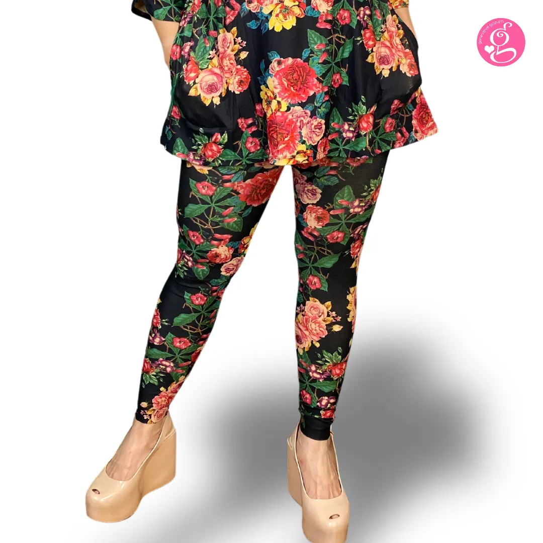 Genevieve Gozum Luxe Marshmallow Printed Blouse & Pants / Leggings