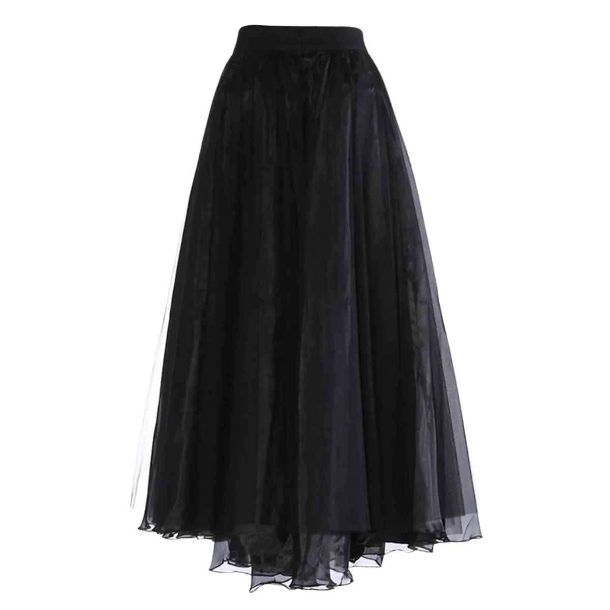 Gothic Style Tulle Skirt with Buckle Closure