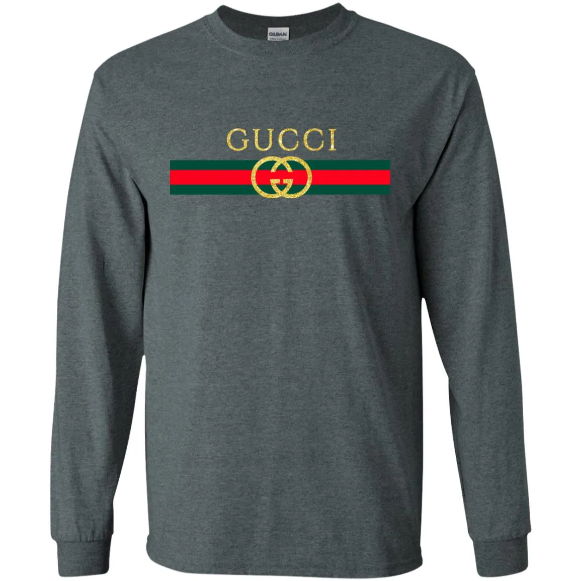 Gucci Logo Vintage Inspired Trend Men Long Sleeve Shirt