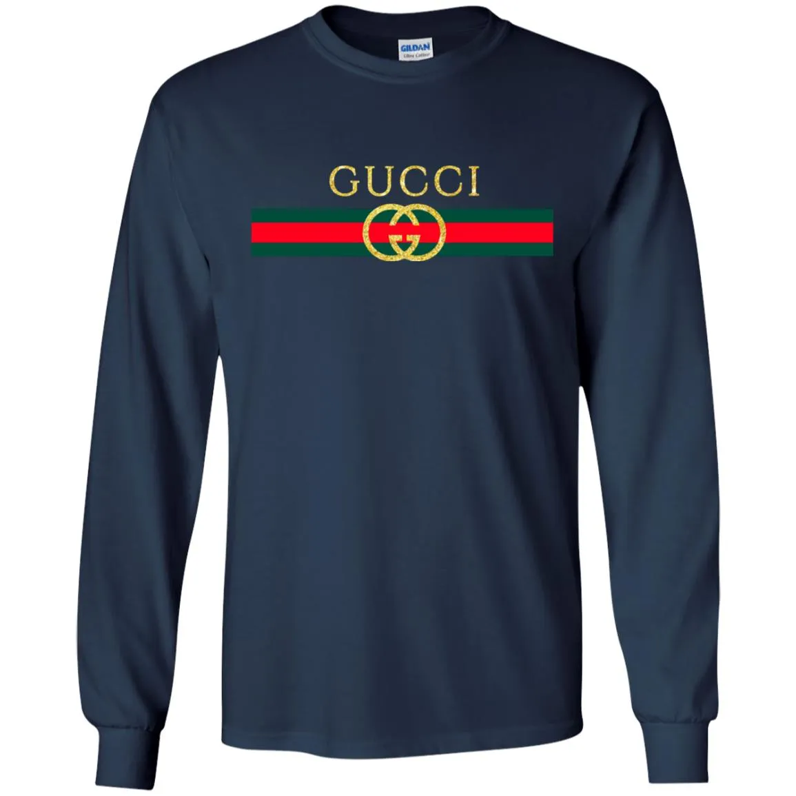 Gucci Logo Vintage Inspired Trend Men Long Sleeve Shirt