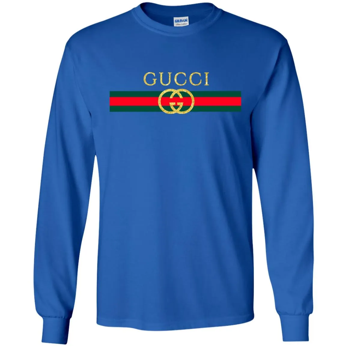 Gucci Logo Vintage Inspired Trend Men Long Sleeve Shirt