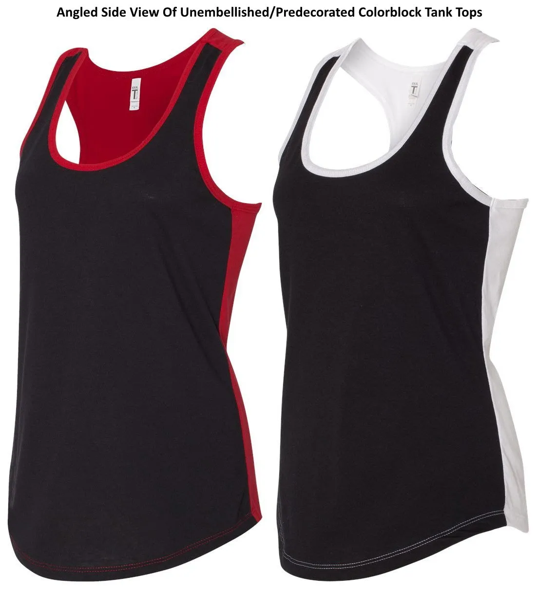 Gymnastics-Themed Color Block Racerback Tank Top