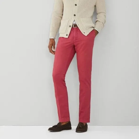 Hackett Slim Fit Kensington Chinos In Dusty Red