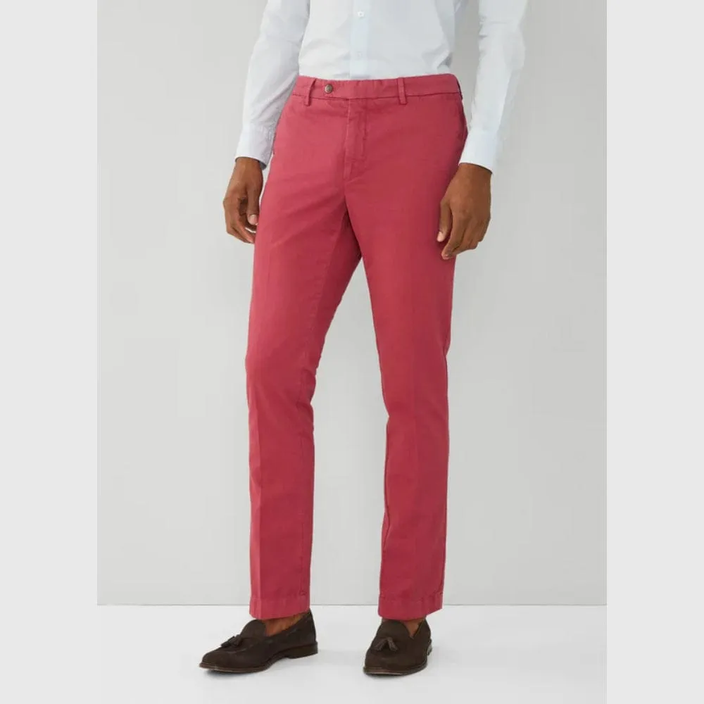 Hackett Slim Fit Kensington Chinos In Dusty Red