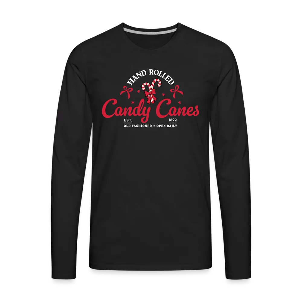 Hand Rolled Candy Canes Men's Premium Long Sleeve T-Shirt