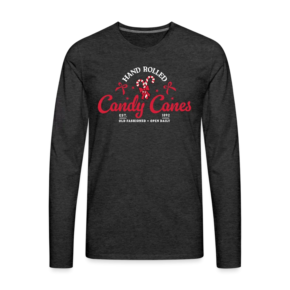 Hand Rolled Candy Canes Men's Premium Long Sleeve T-Shirt