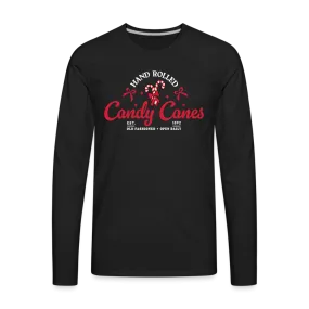 Hand Rolled Candy Canes Men's Premium Long Sleeve T-Shirt