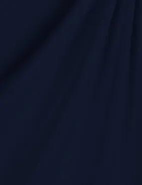 Heavy Interlock Poly Cotton Fabric  / Navy Blue / Sold By The Yard