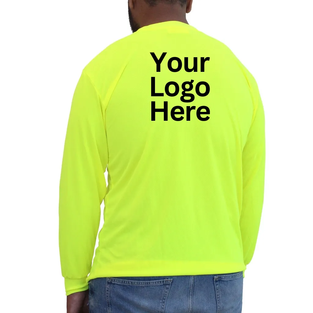 Hi-Viz Lime Green Long Sleeve Mesh T-Shirt