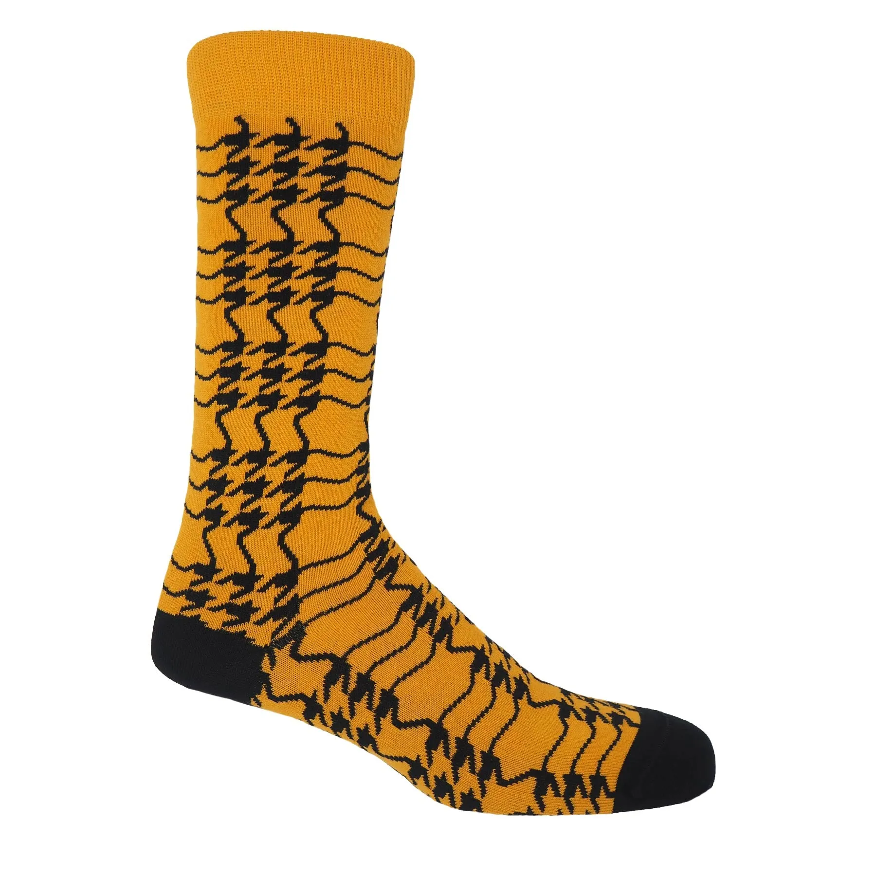 Houndstooth Men's Socks - Butterscotch