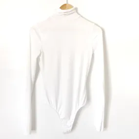 Intimately by Free People White Ribbed Long Sleeve Turtleneck Bodysuit- Size S (see notes)