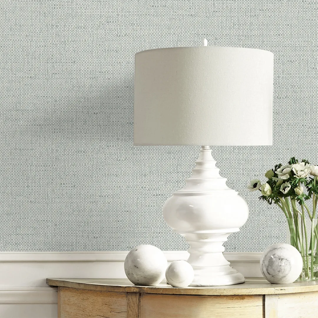 Kaya Faux Paperweave Coastal Haven Wallpaper