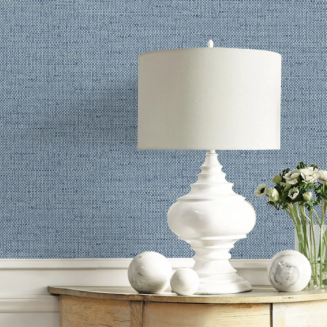 Kaya Faux Paperweave Coastal Haven Wallpaper