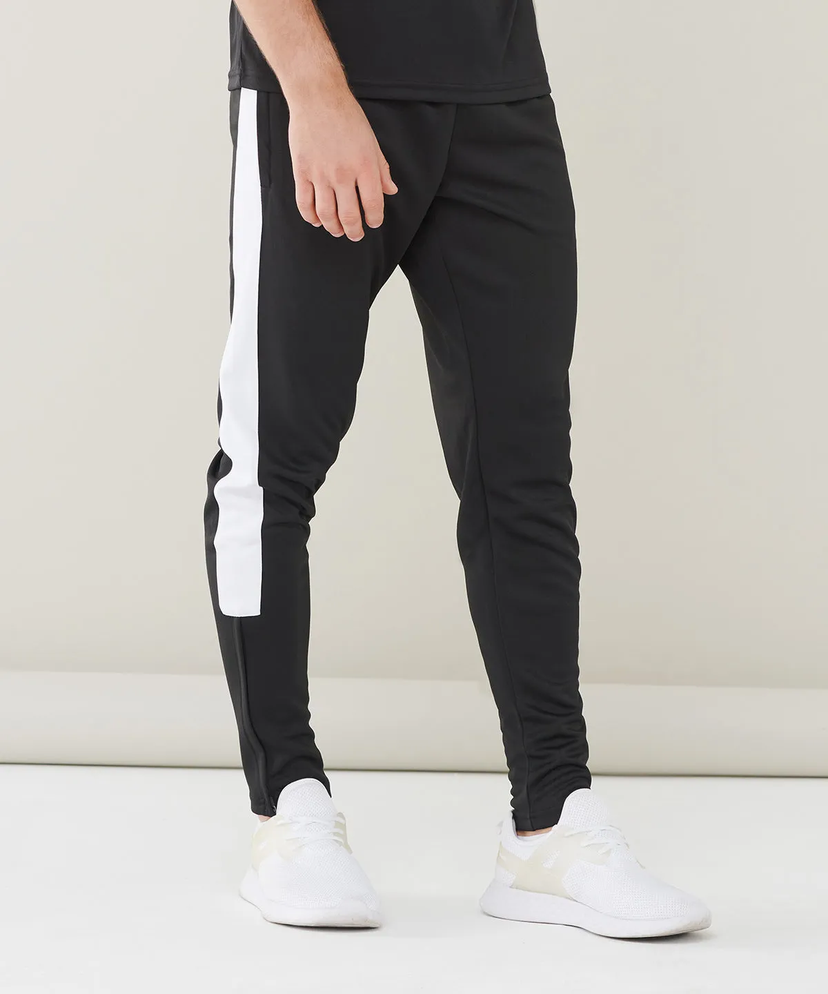 Knitted tracksuit pants | Black/White