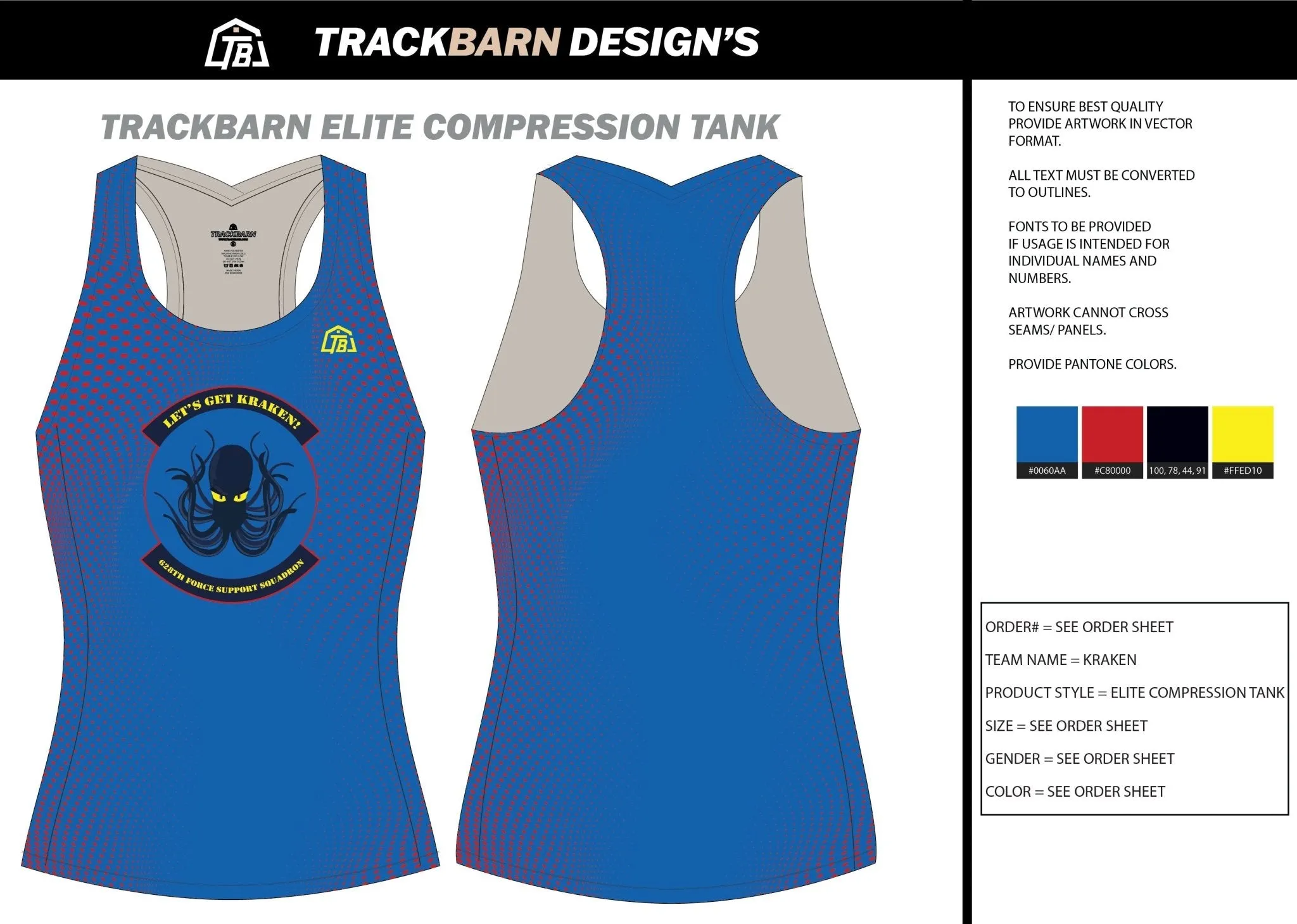 Kraken-- Womens Compression Tank