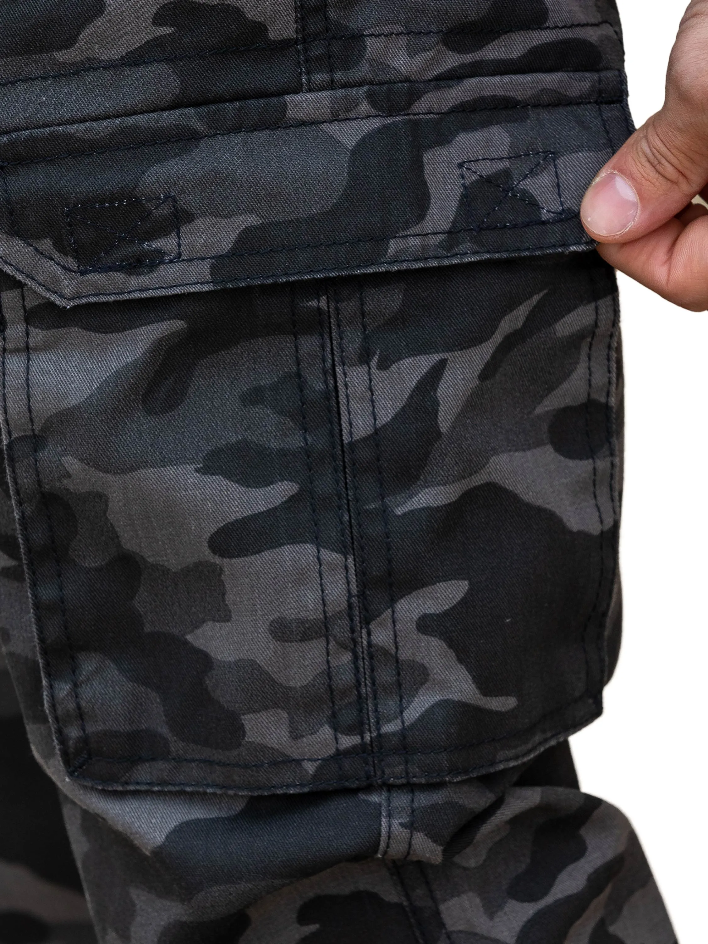 Kruze | Mens Cargo Camo Trousers