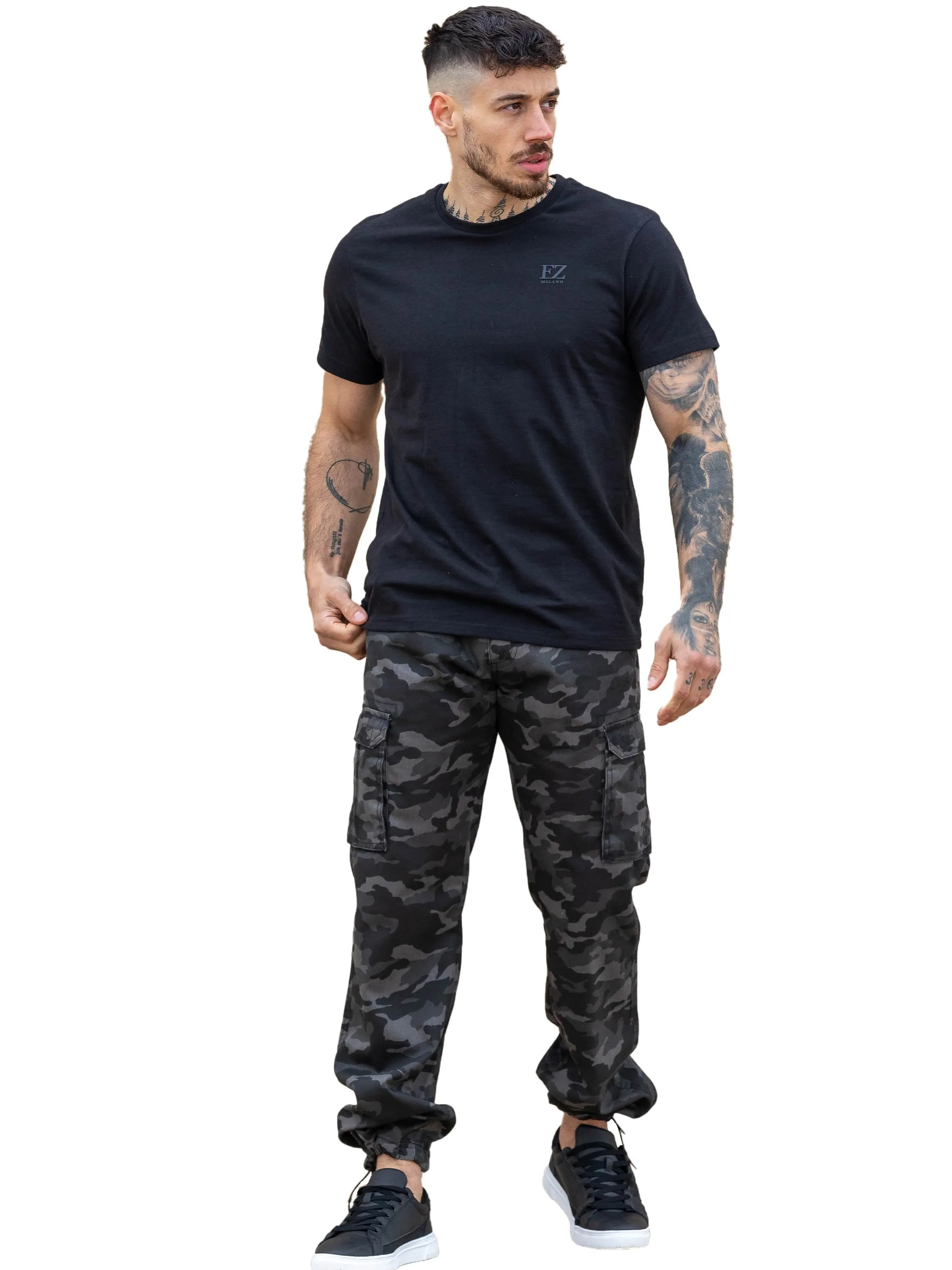 Kruze | Mens Cargo Camo Trousers