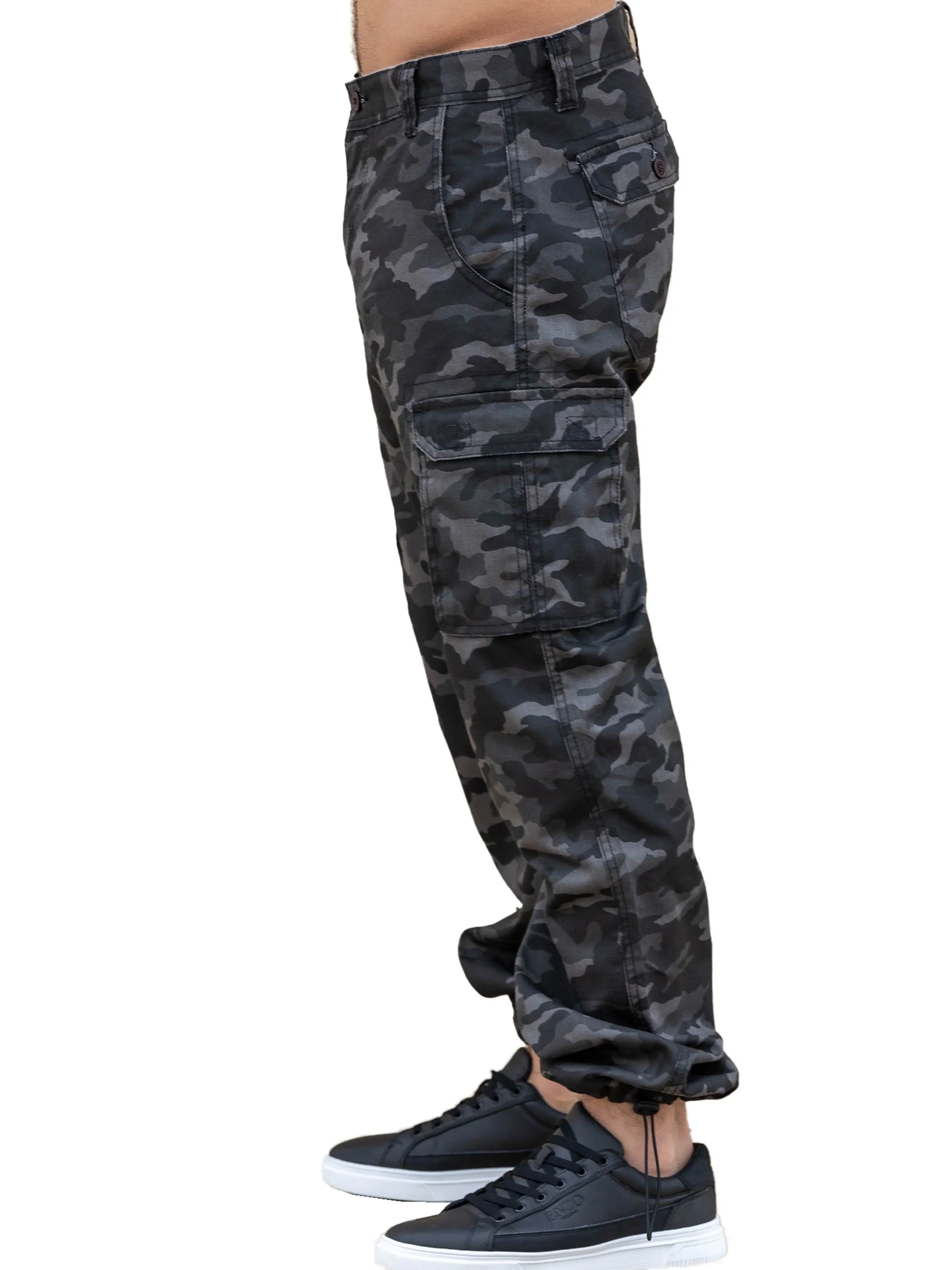 Kruze | Mens Cargo Camo Trousers