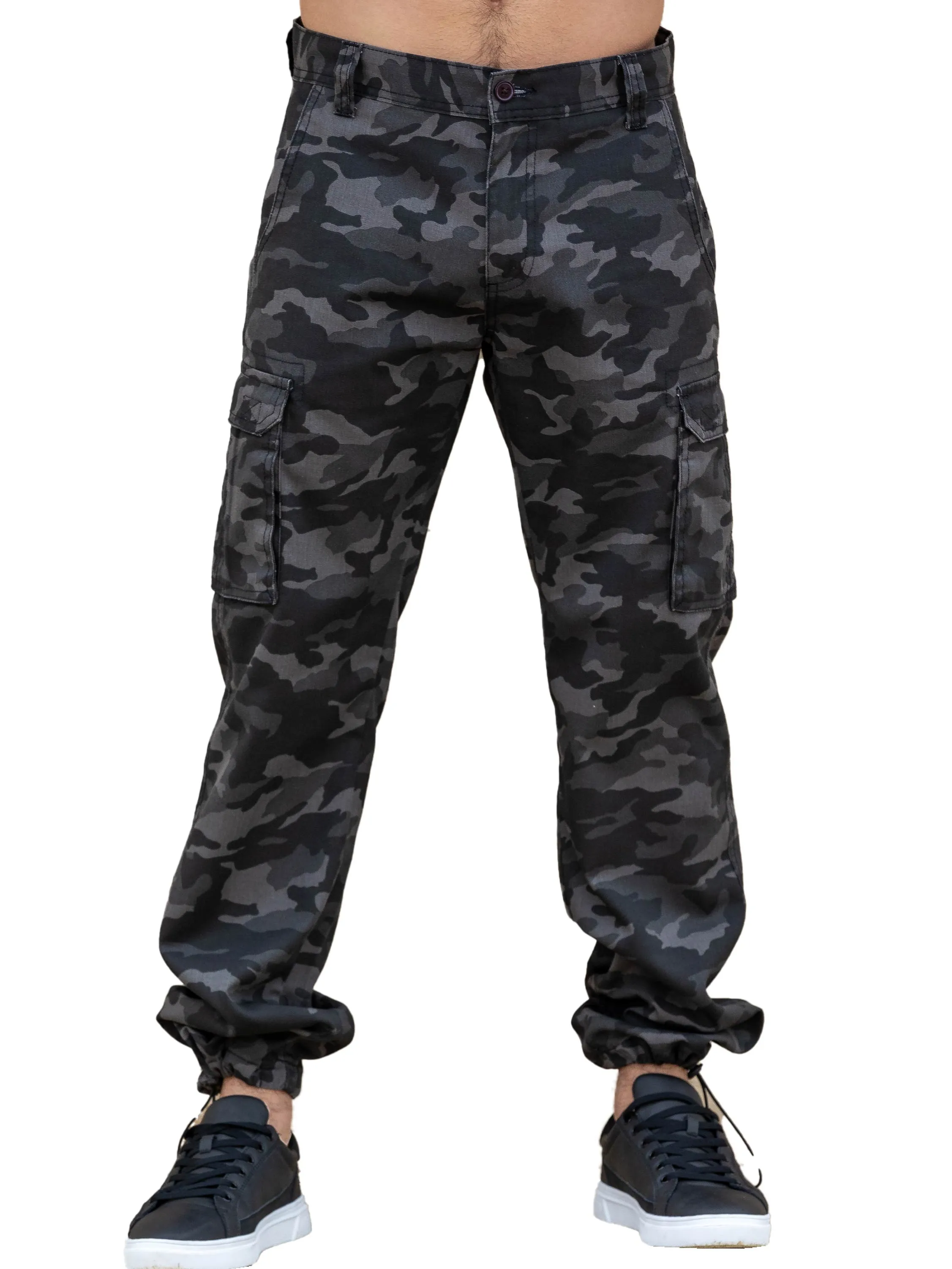 Kruze | Mens Cargo Camo Trousers