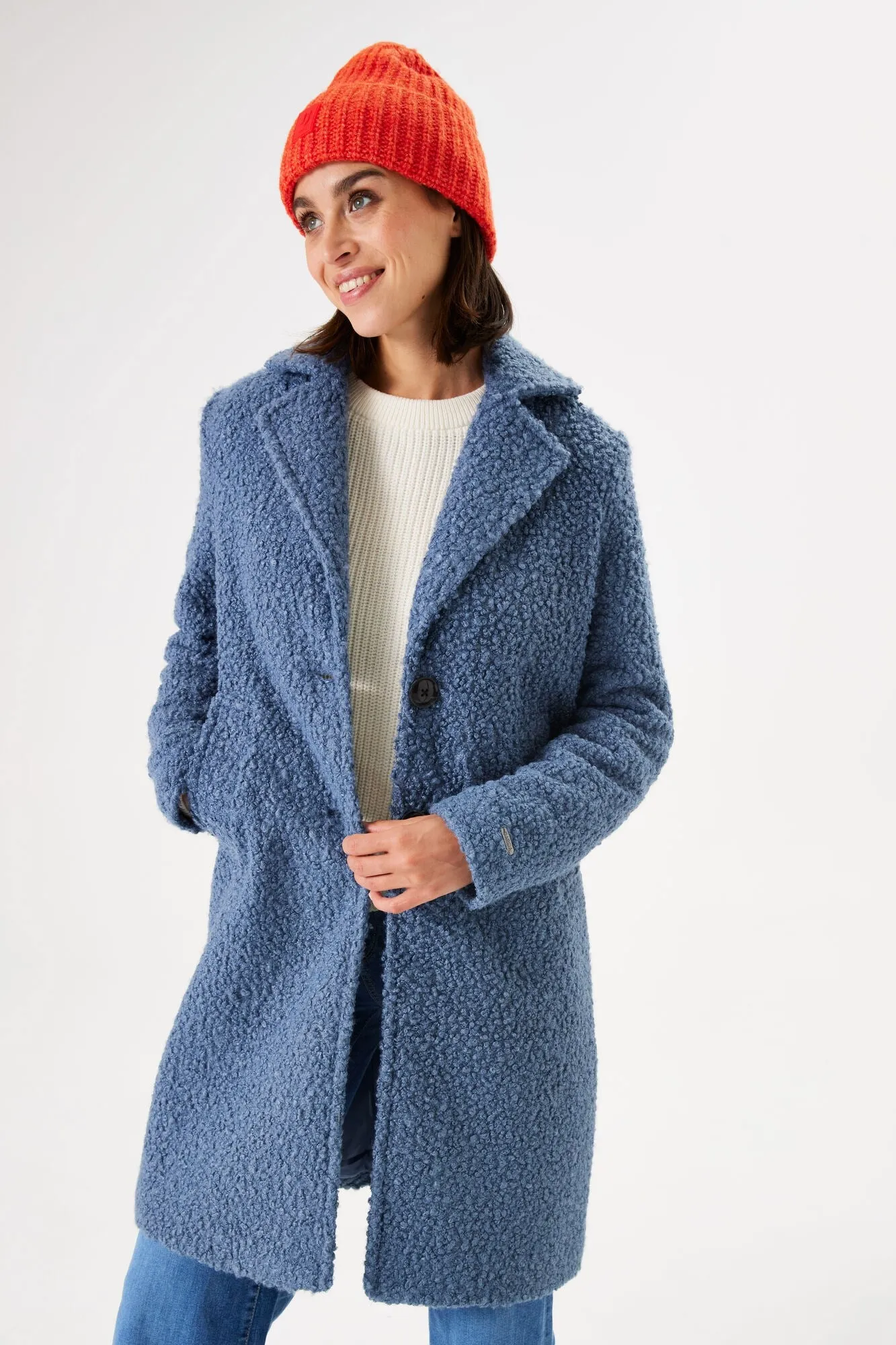 Ladies Boucle Overcoat