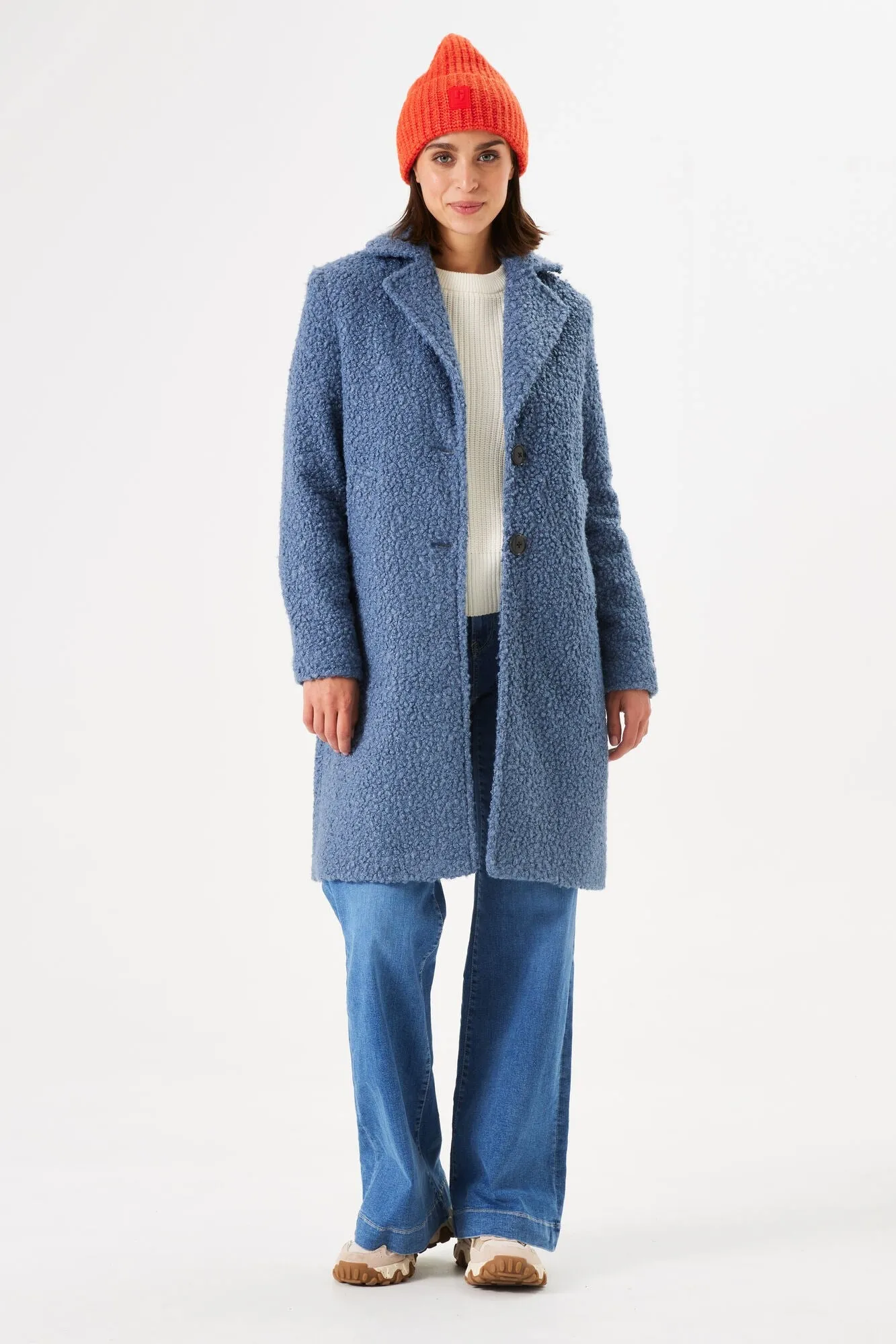 Ladies Boucle Overcoat