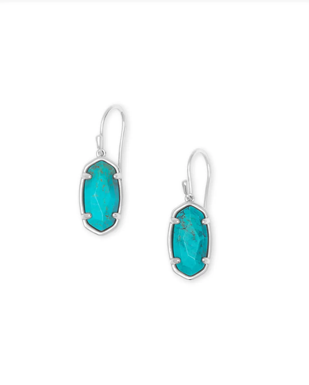 Lee Drop Earrings in Sterling Silver Turquoise