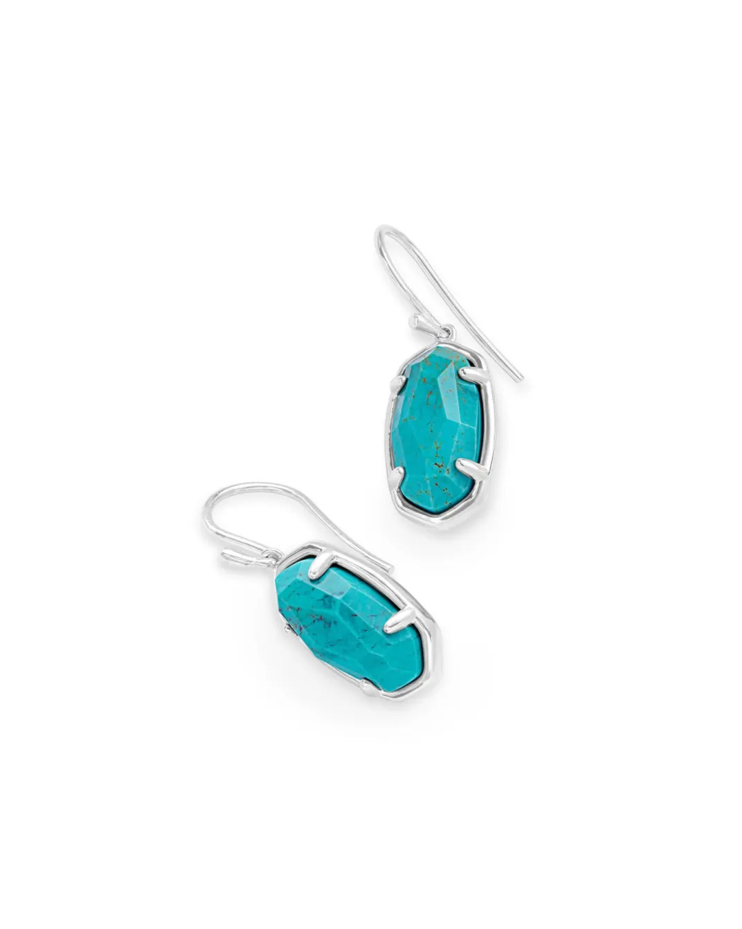 Lee Drop Earrings in Sterling Silver Turquoise