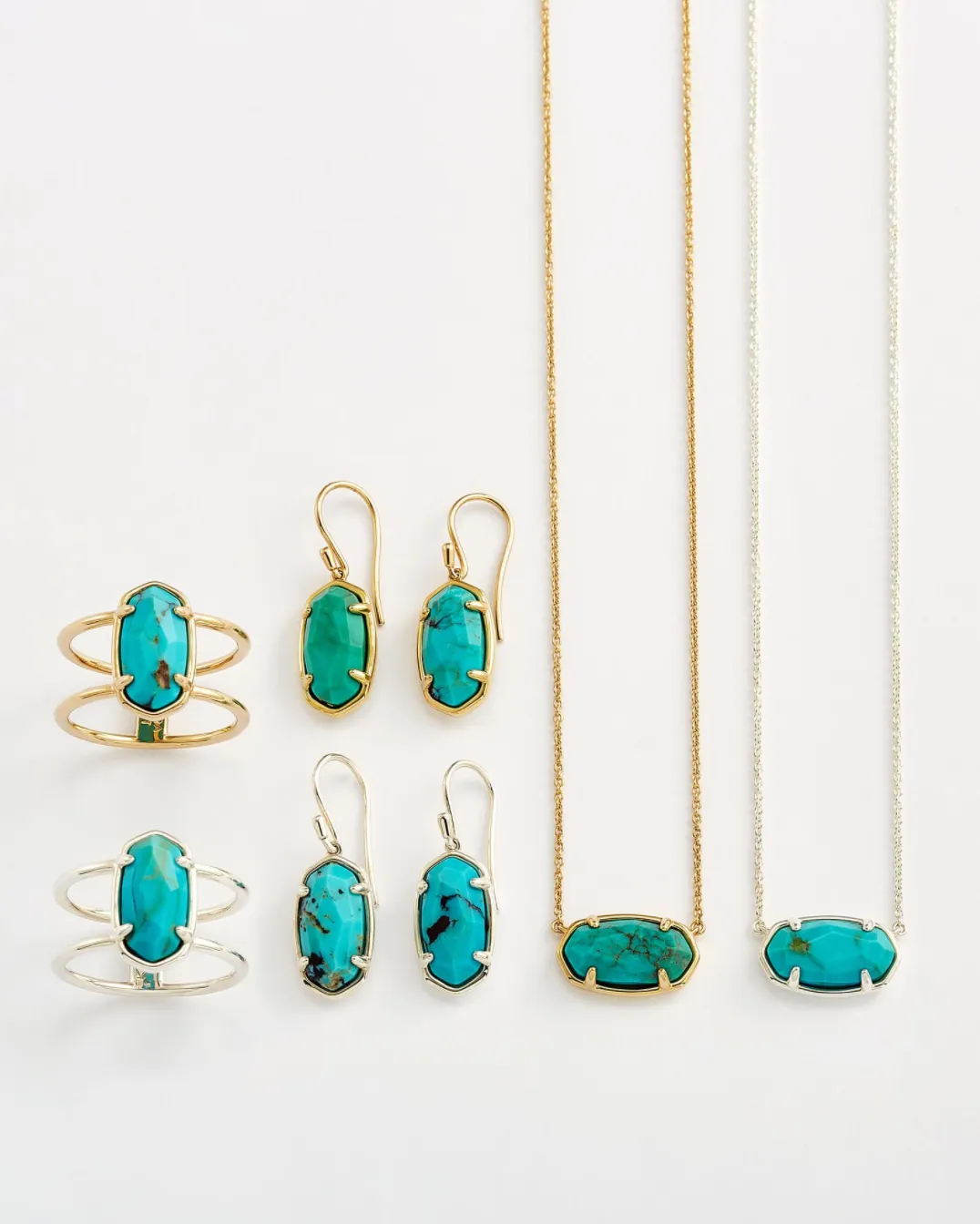 Lee Drop Earrings in Sterling Silver Turquoise