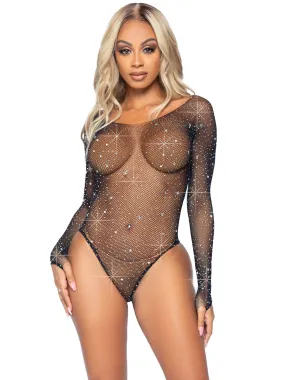 Leg Avenue  Galaxy Star Rhinestone Fishnet Bodysuit 81644