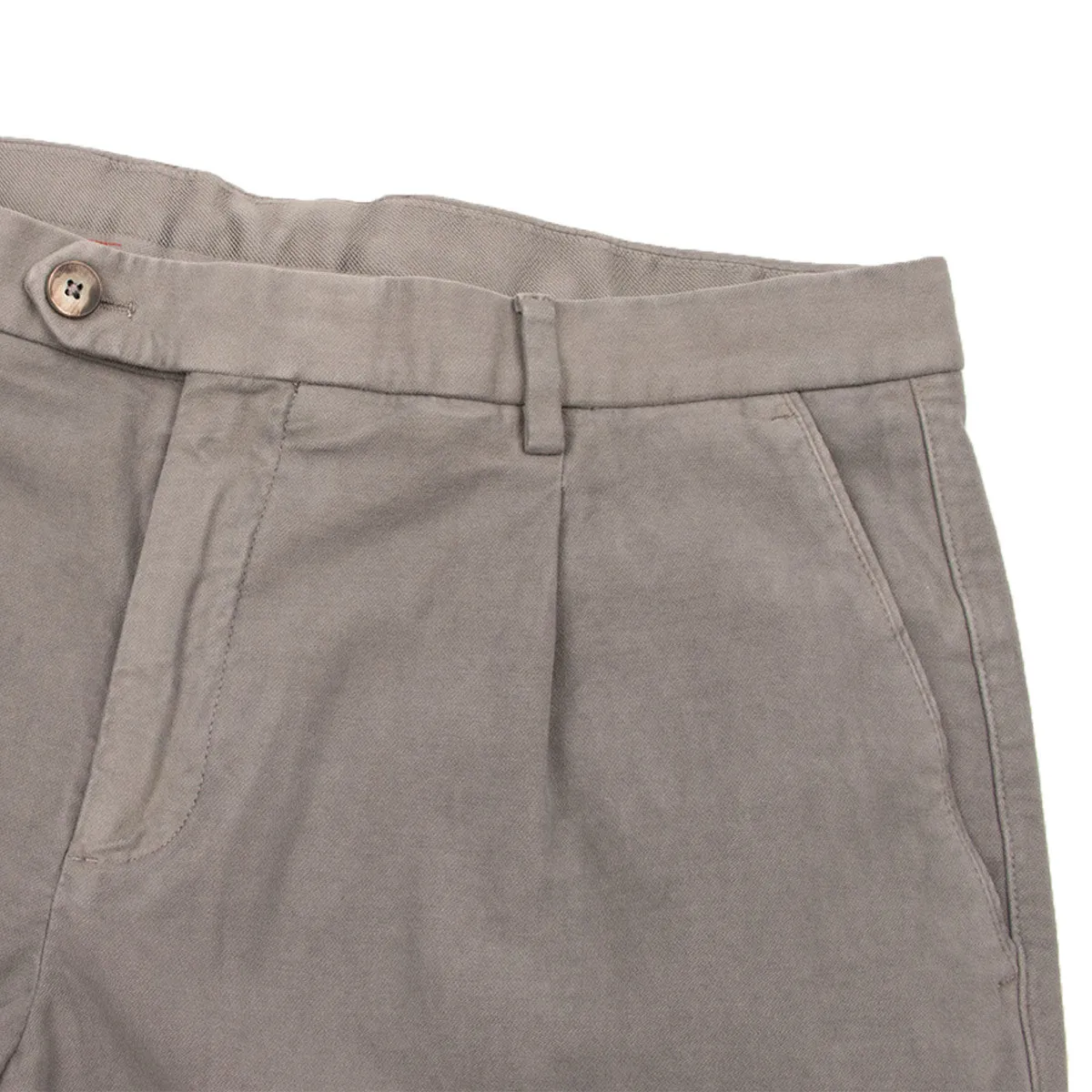 Light Grey Moleskin Cotton Stretch Chinos