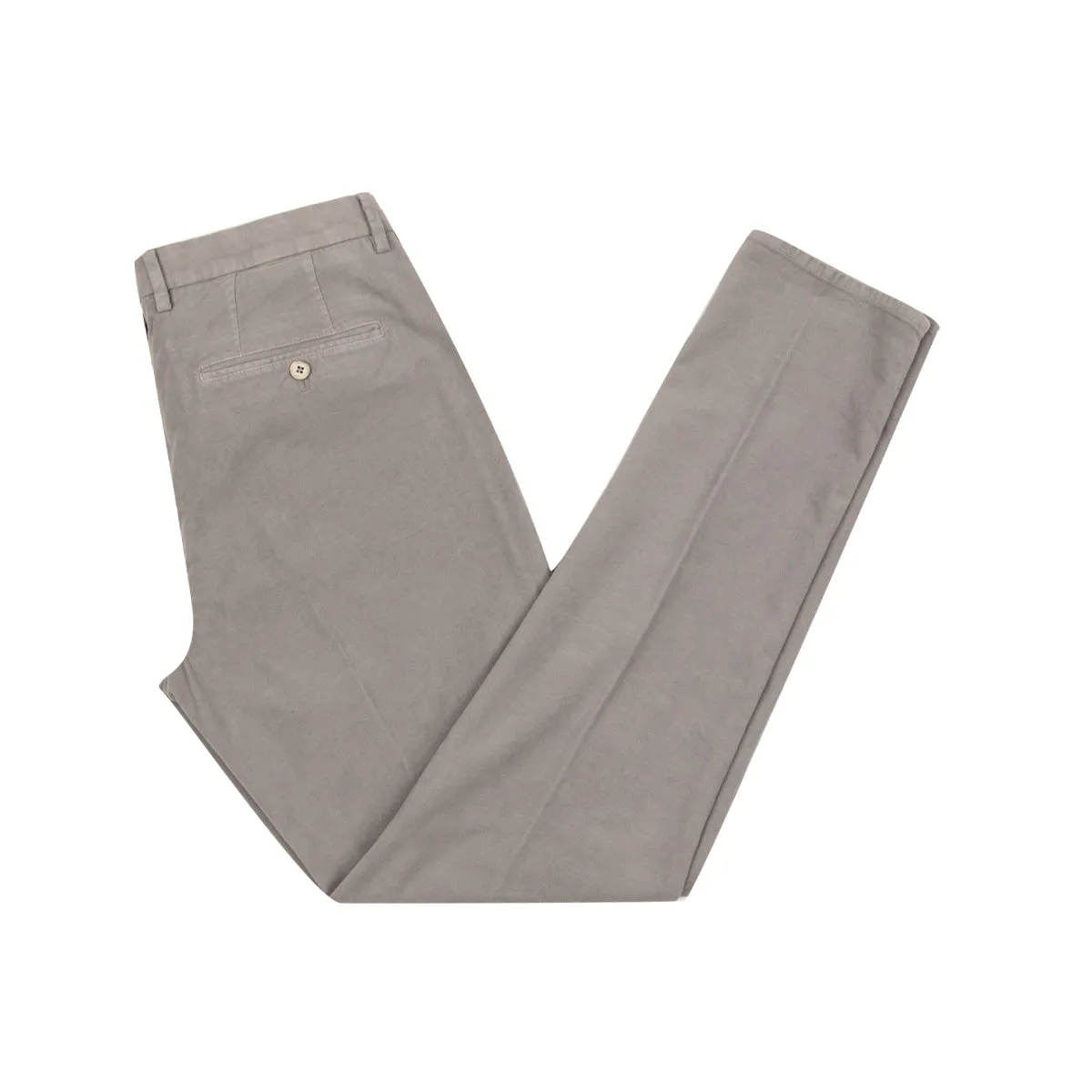 Light Grey Moleskin Cotton Stretch Chinos