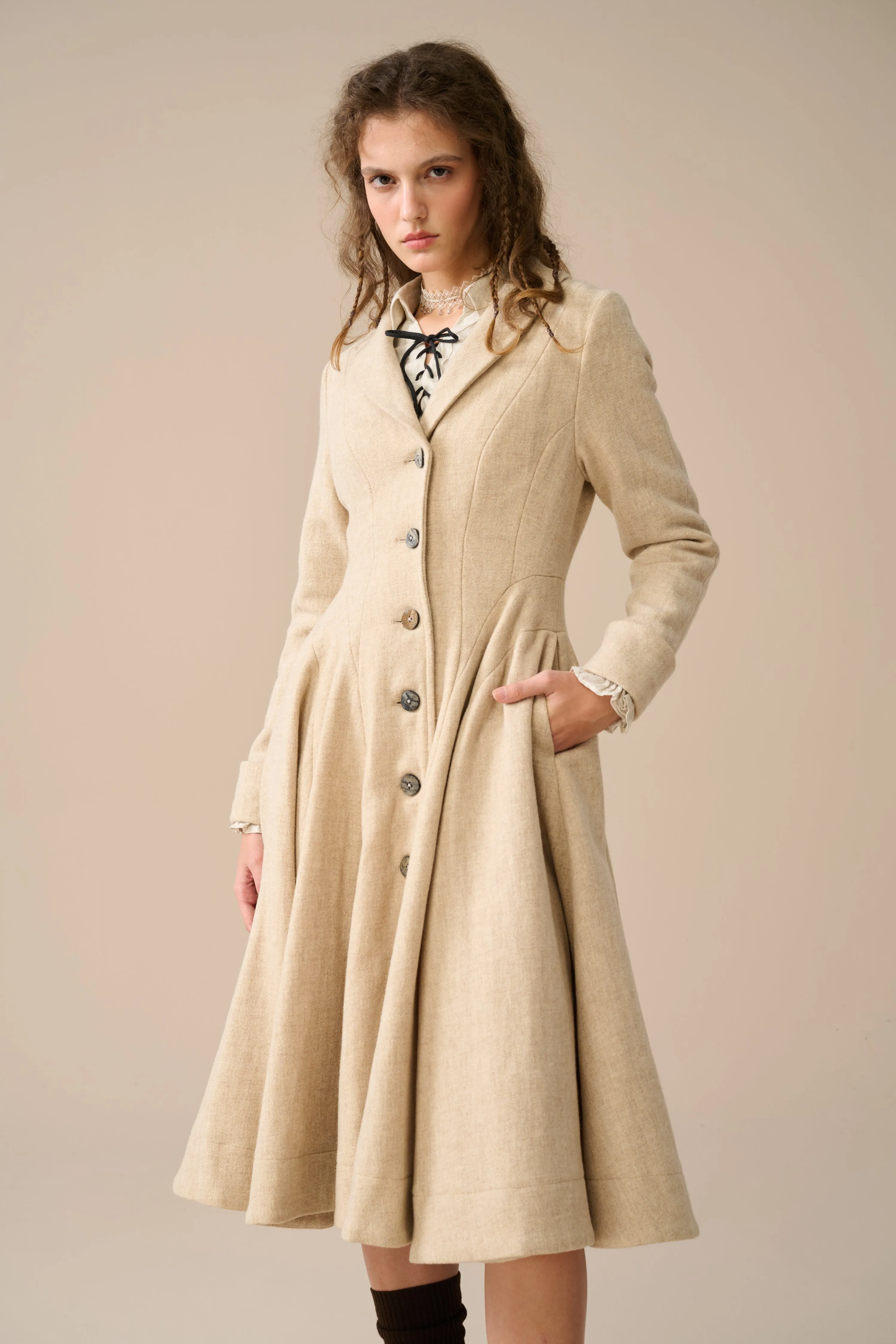 Lila 25 | 100% wool scarf coat