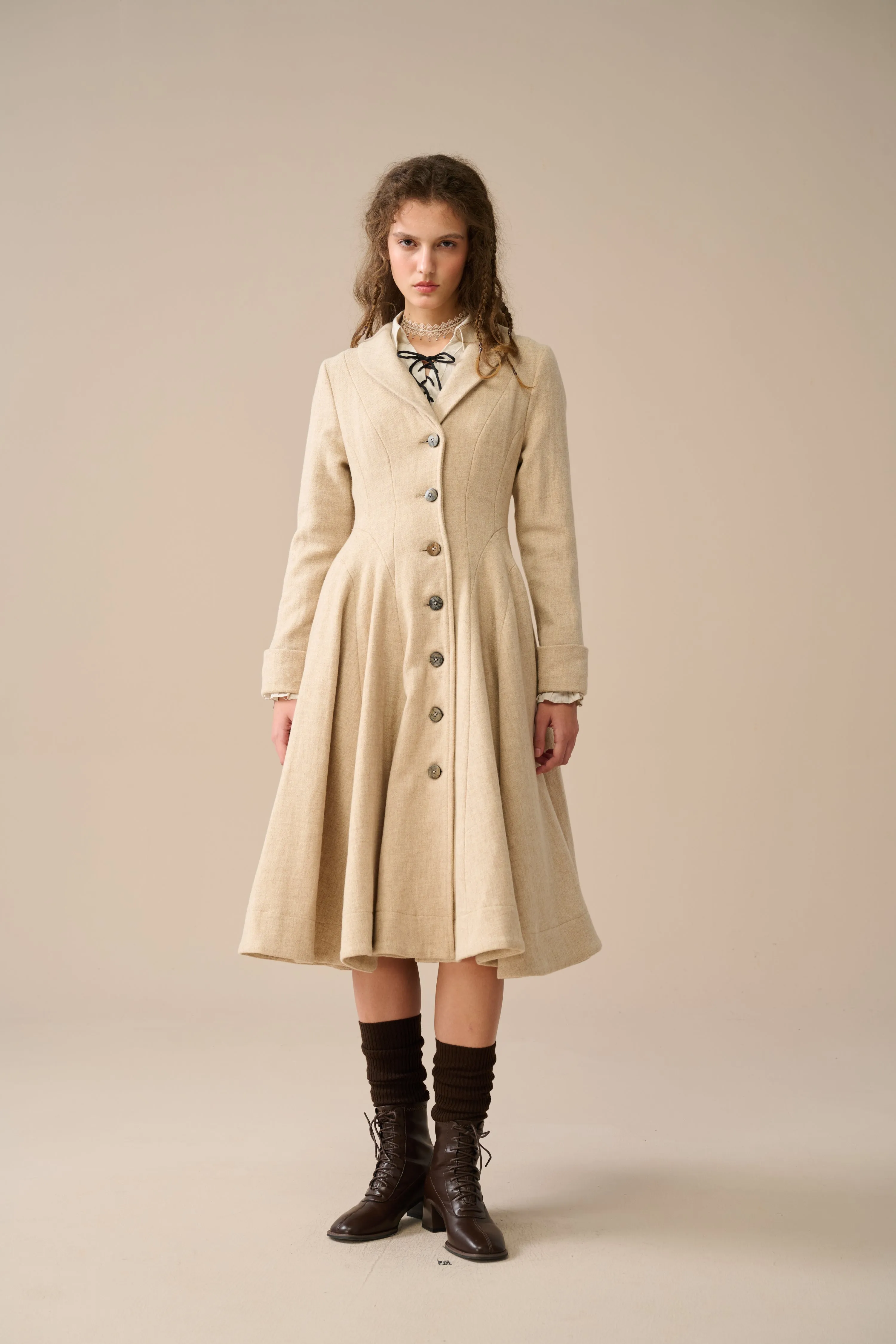 Lila 25 | 100% wool scarf coat