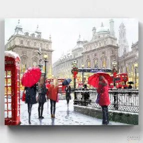 London in Snow Amend - Paint by Numbers Kit for Adults