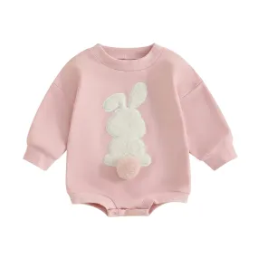 Long Sleeve Fluffy Bunny Baby Bodysuit