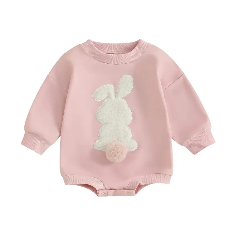 Long Sleeve Fluffy Bunny Baby Bodysuit