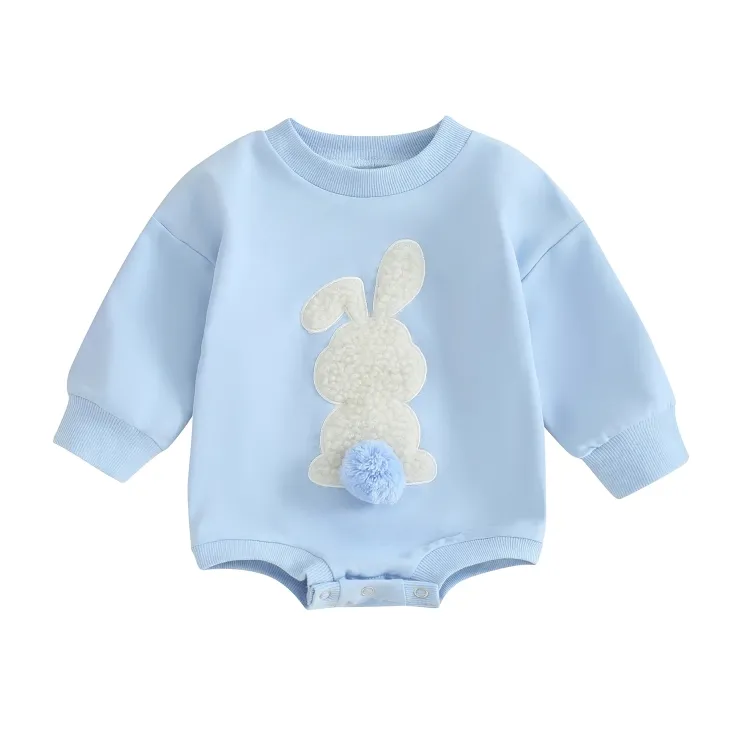 Long Sleeve Fluffy Bunny Baby Bodysuit