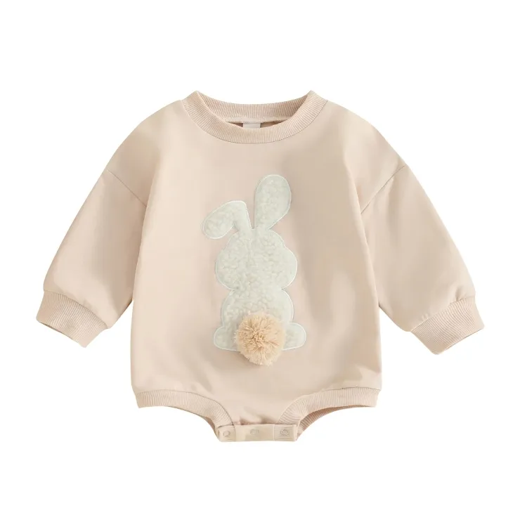 Long Sleeve Fluffy Bunny Baby Bodysuit