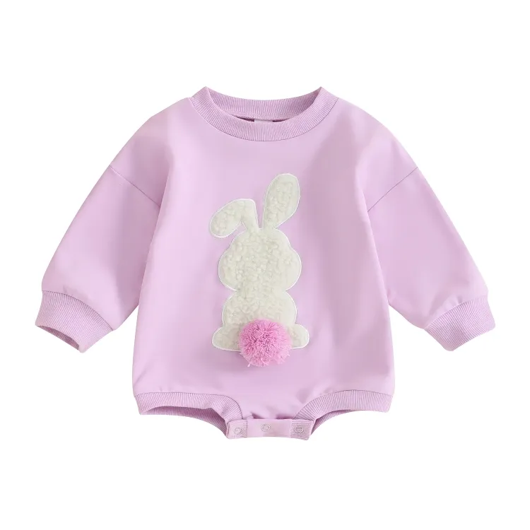 Long Sleeve Fluffy Bunny Baby Bodysuit