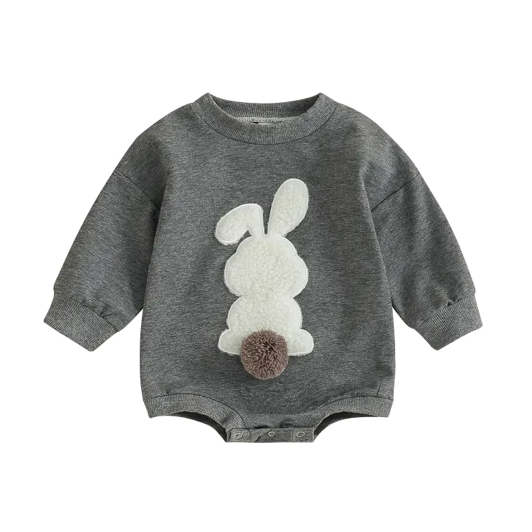 Long Sleeve Fluffy Bunny Baby Bodysuit