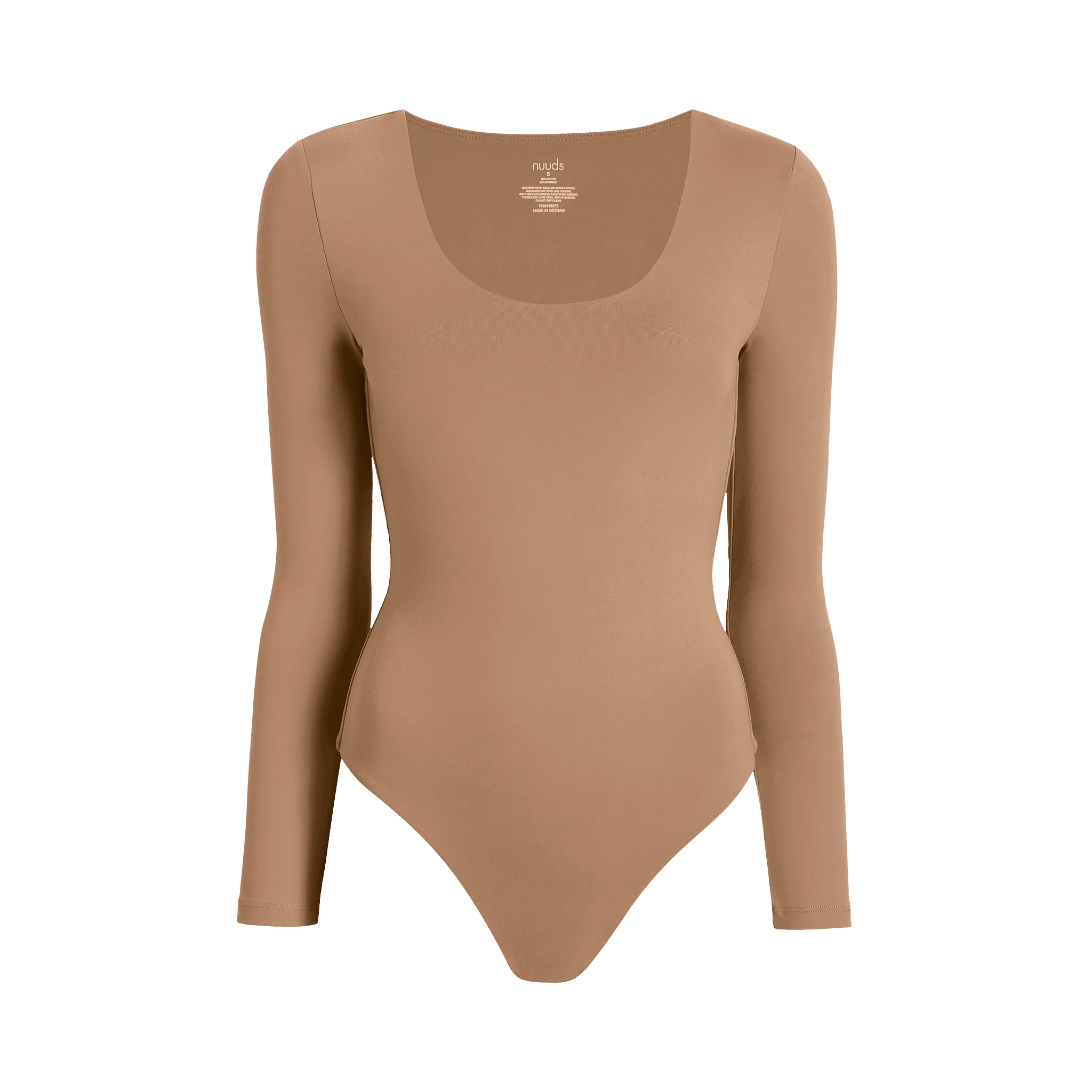 Long Sleeve Scoop Neck Bodysuit | Cinnamon