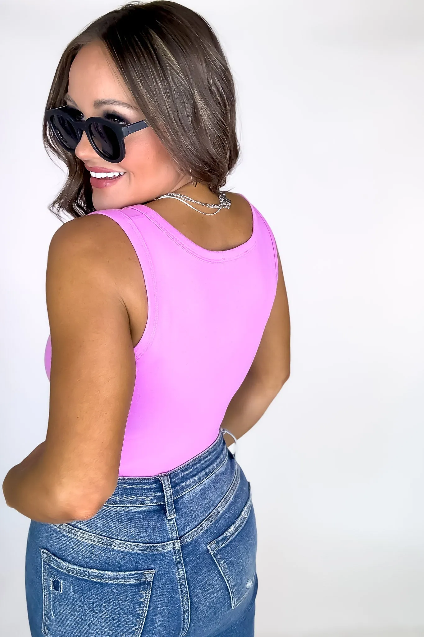 Loving This Moment Bright Mauve Bodysuit