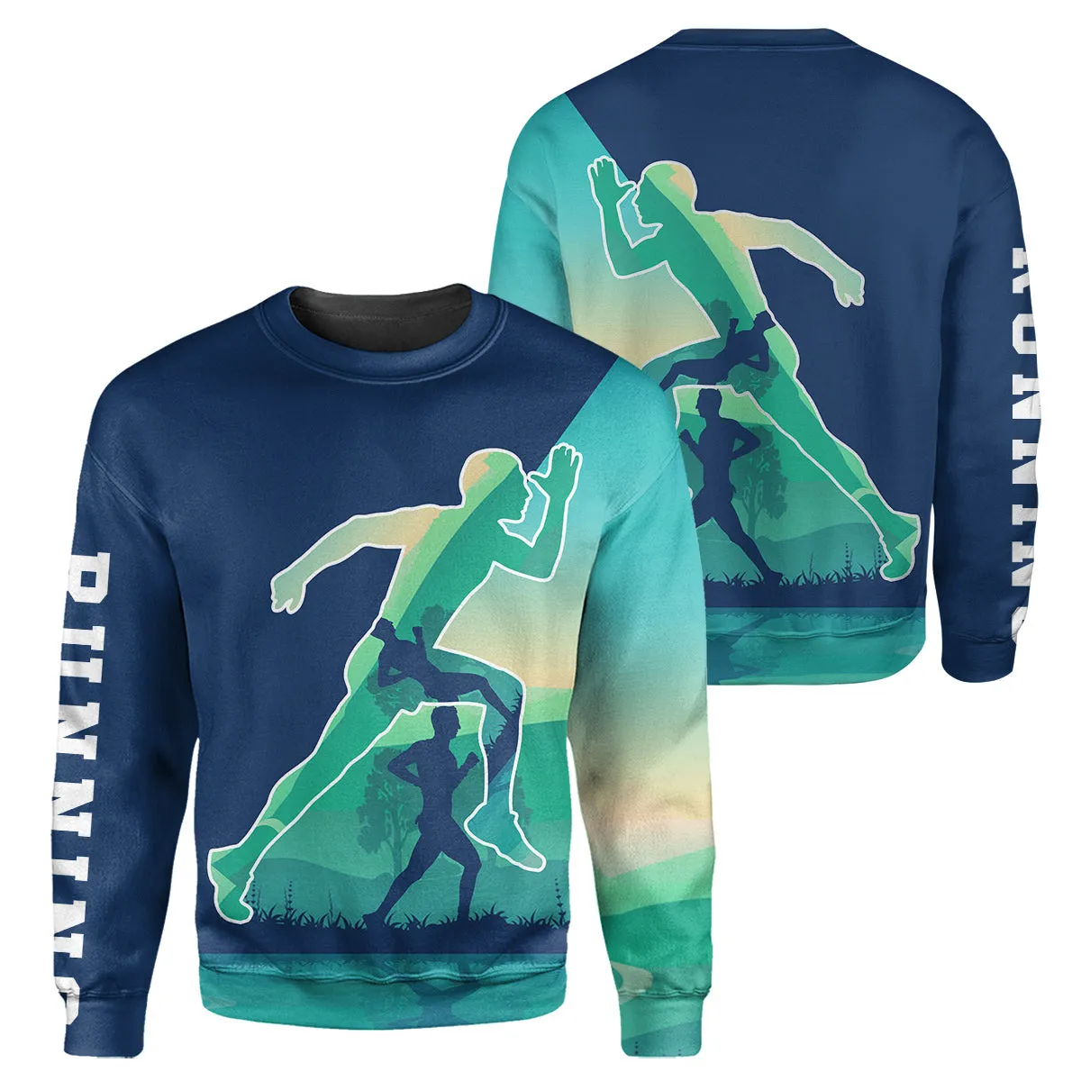 Man Running 3D Long Sleeve Shirt, Christmas Shirt for Man Love Running