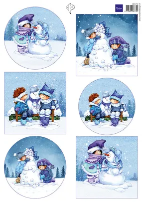 Marianne Design A4 Cutting Sheet - Hetty's Snoesjes - Winter